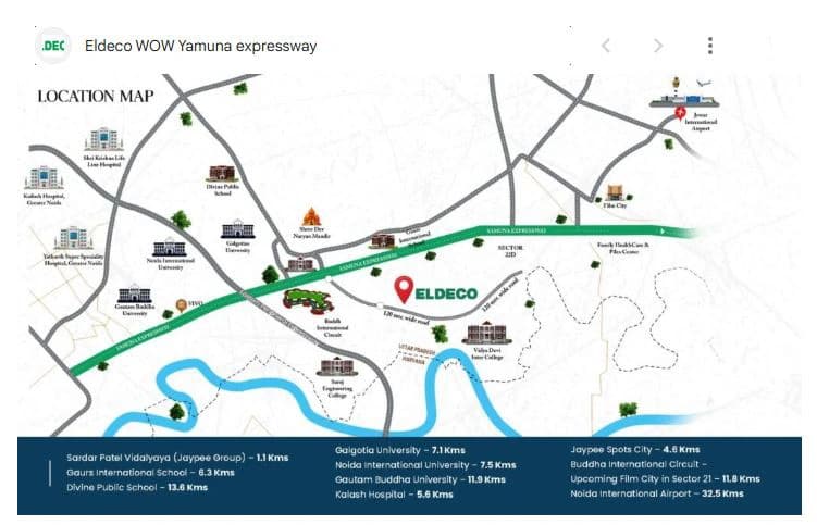 Eldeco Echoes Of Eden Location Map – Sector 22D, Yamuna Expressway
